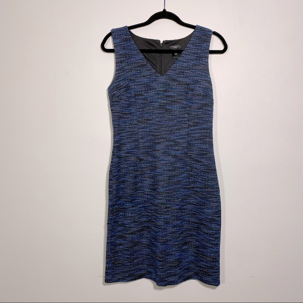 Ann Taylor Black and Blue Sheath Dress